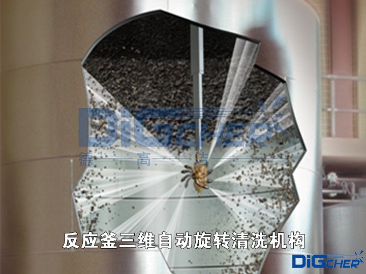 反應釜三維自動旋轉清洗機構