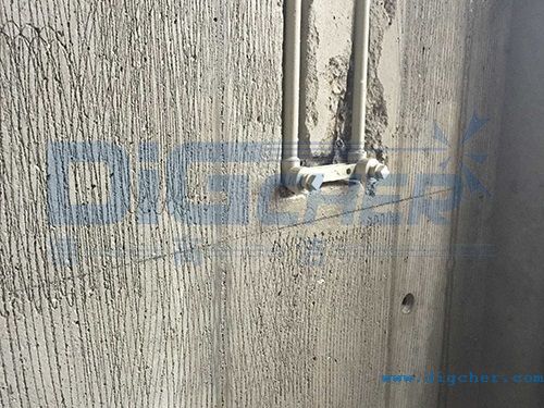 高壓水混凝土墻面拉毛效果